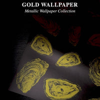 Gold Abstract Oysters Removable Wallpaper