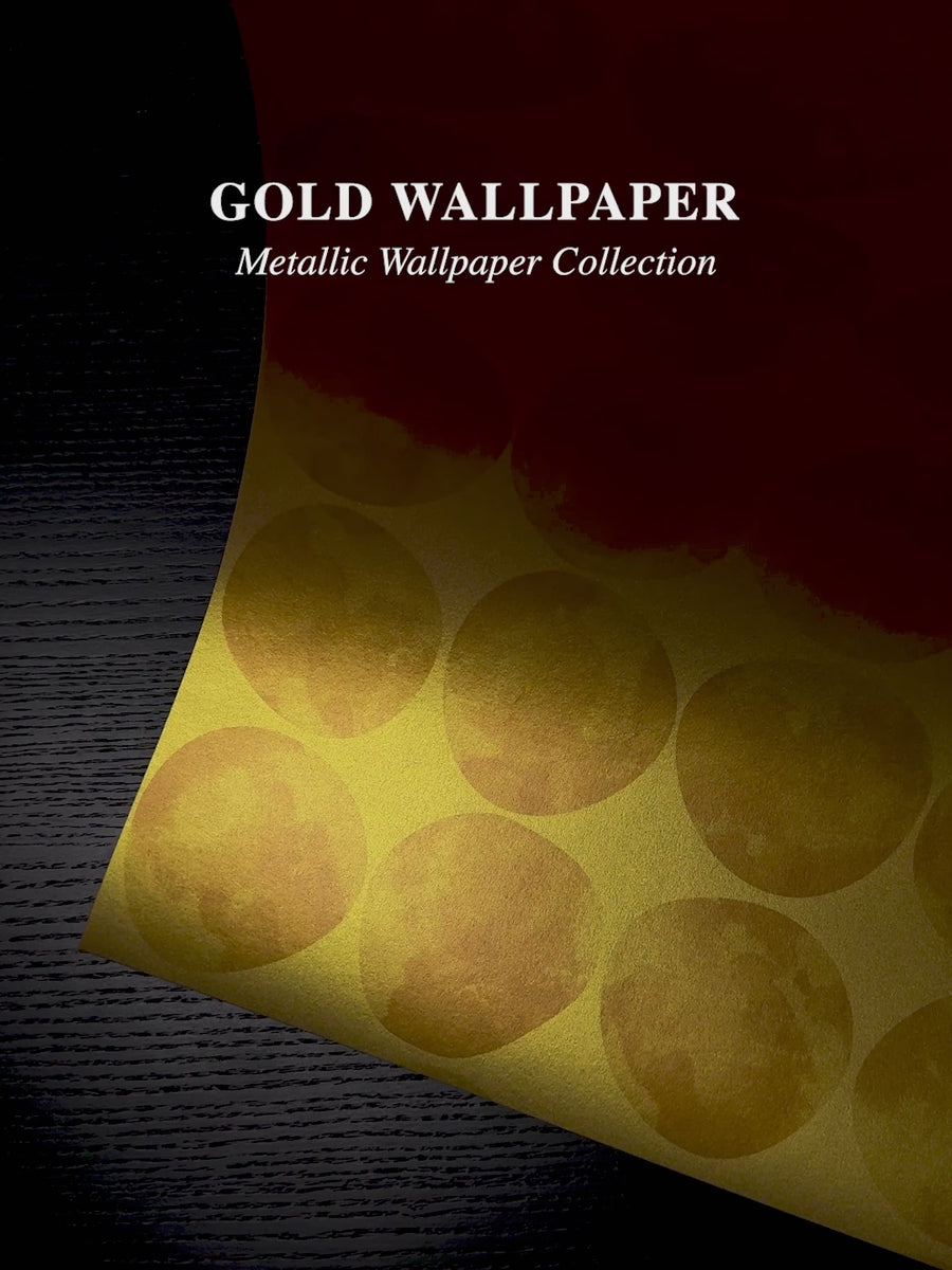 Metallic Gold Retro Chic Wallpaper