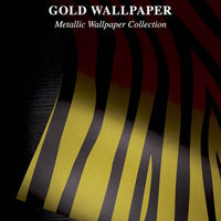 Metallic Gold Zebra Print Wallpaper