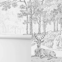 Vintage enchanted forest removable wall mural