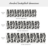 elegant backsplash size dimensions in black and white
