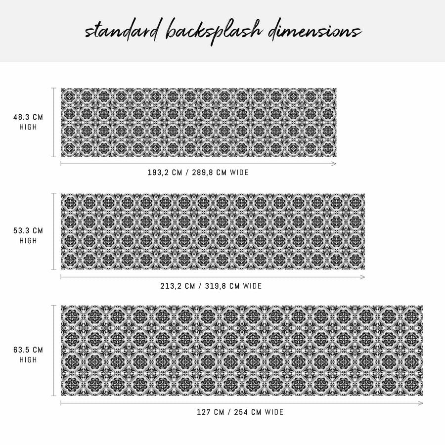 peel and stick tile backsplash dimensions