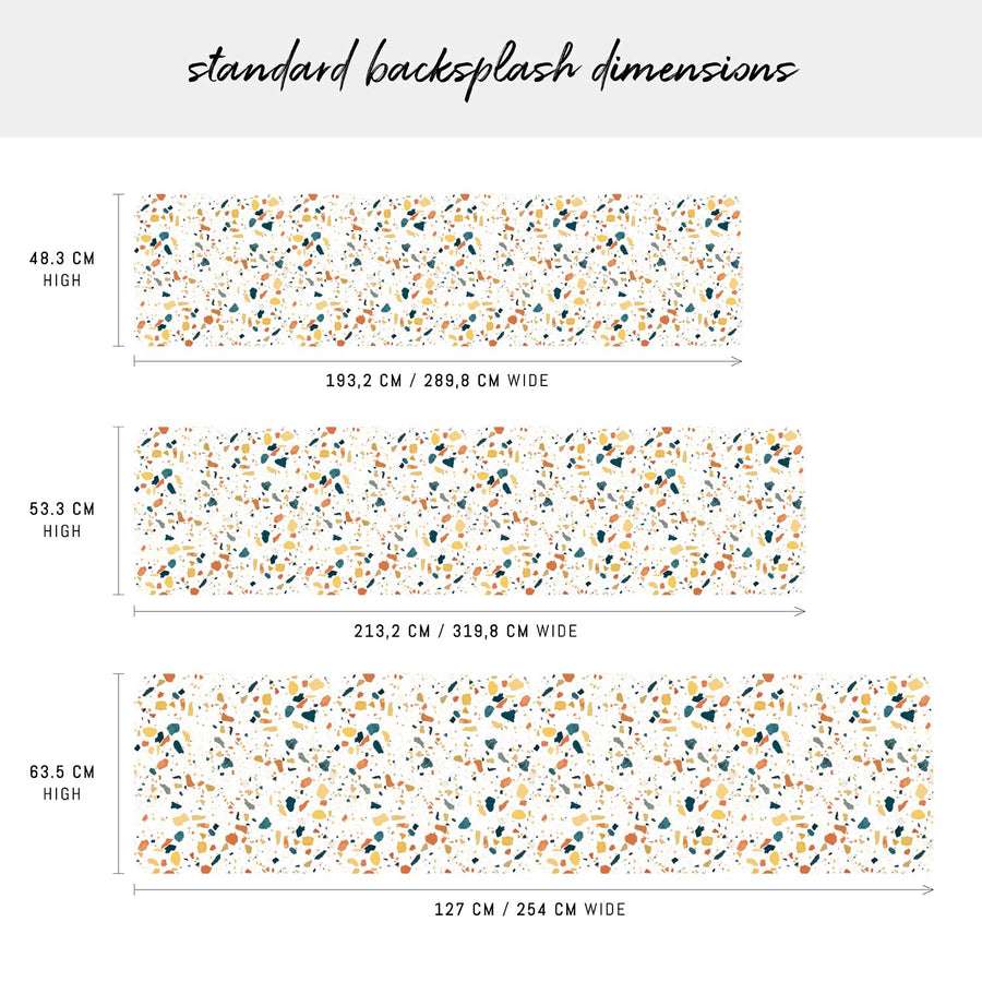 colorful stone pattern peel and stick backsplash dimensions