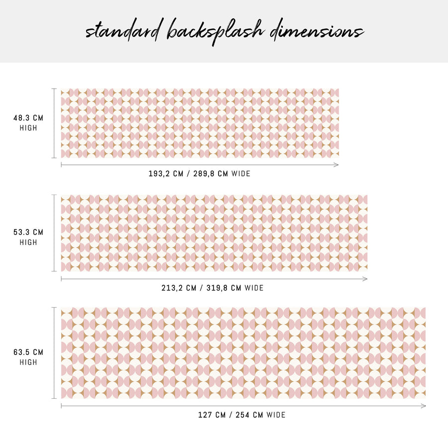 Modern Geometric Scallop Print Backsplash