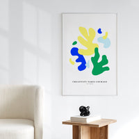 matisse inspired art print in colorful shapes