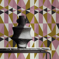 retro color palette kaleidoscope pattern removable wallpaper