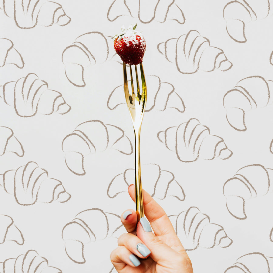 french food themed wallpaper pattern