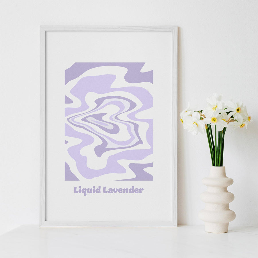 gemstone inspired lavender color art print poster