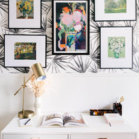 Monochrome tropical design wallpaper