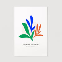 bright and colorful botanical leaves art print