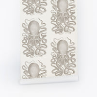 grey squid print removable wallpaper