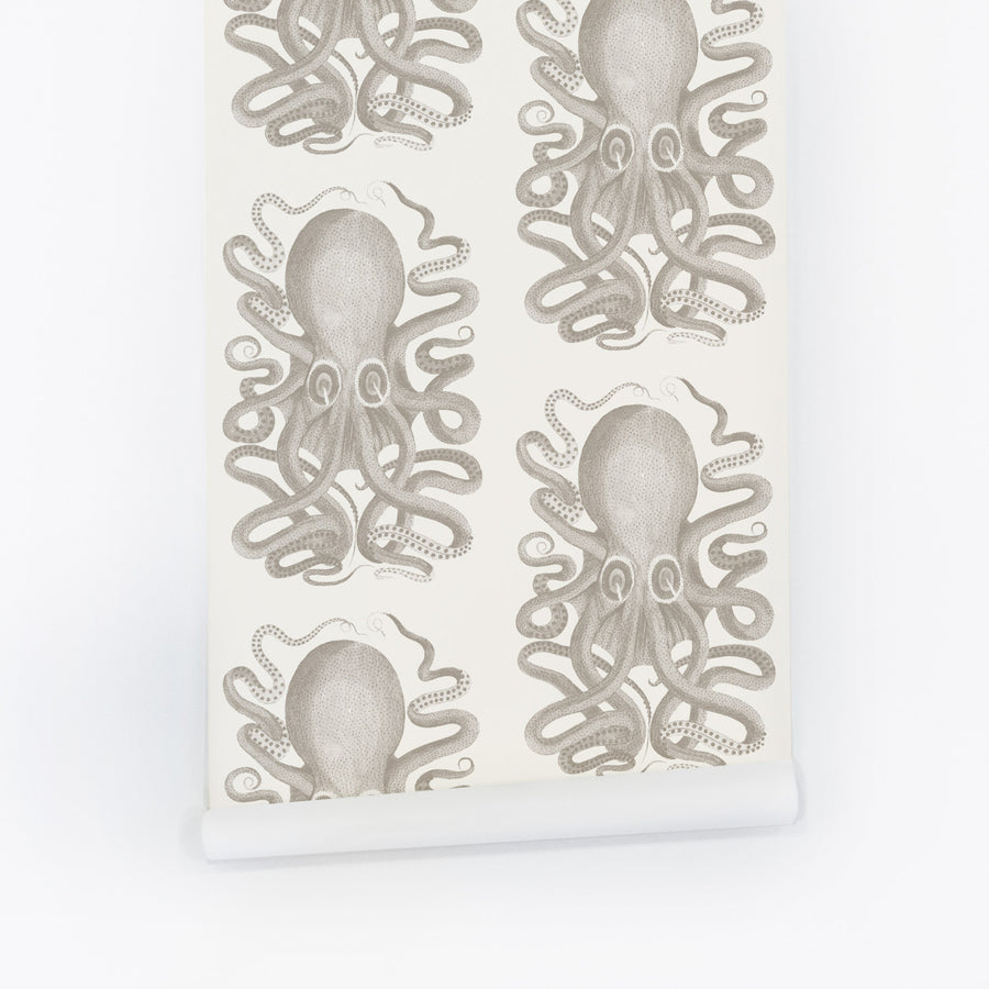 grey squid print removable wallpaper