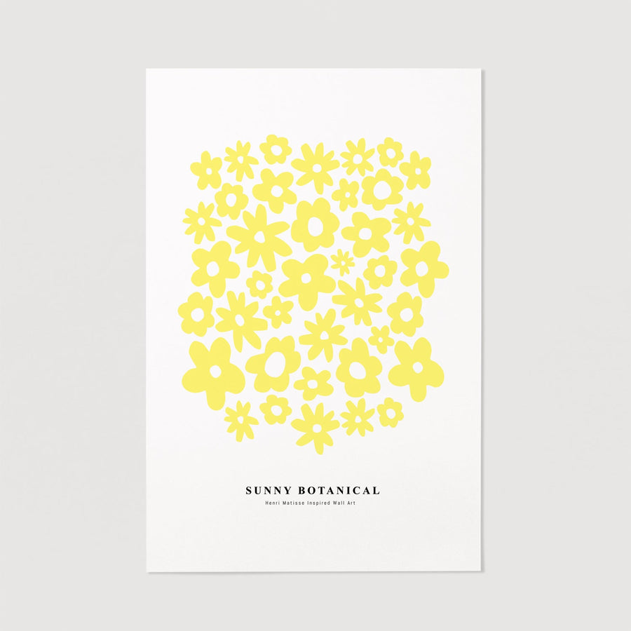 bright yellow flower print
