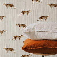neutral leopard print removable wallpaper