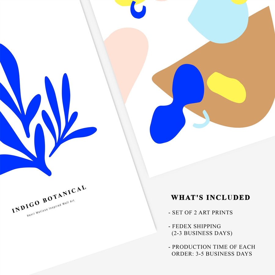 Abstract Indigo Poster Duo Pack + Free FedEx Delivery