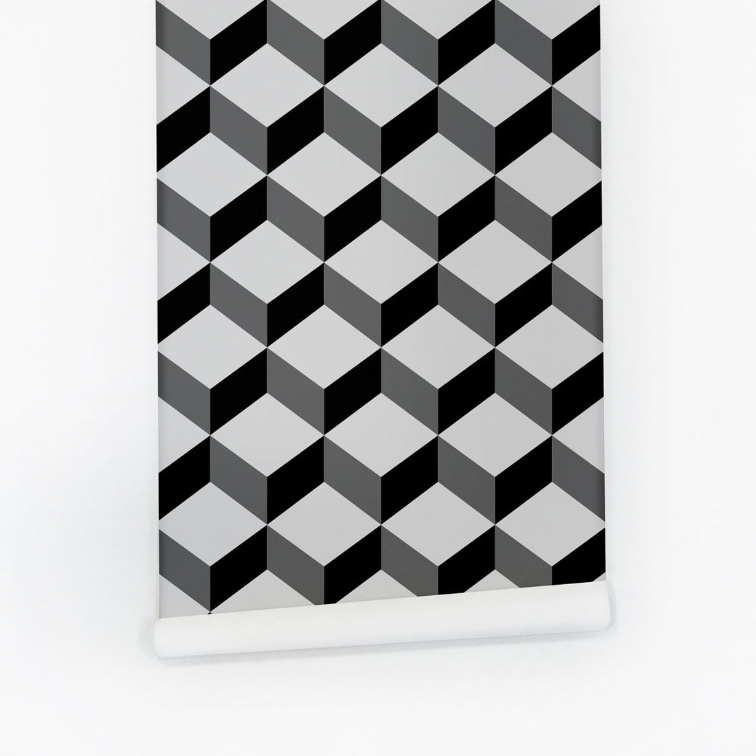 Dark grey cube design wallpaper