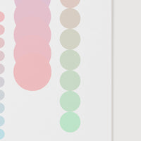 close up of tiny ombre style circles art print