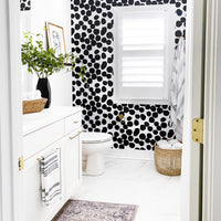 Black & white pattern removable wallpaper