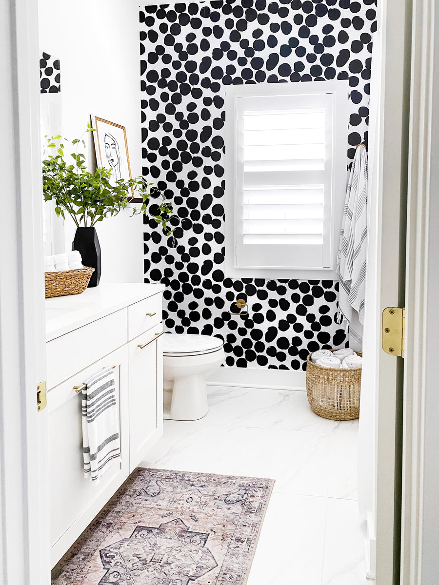 Black & white pattern removable wallpaper