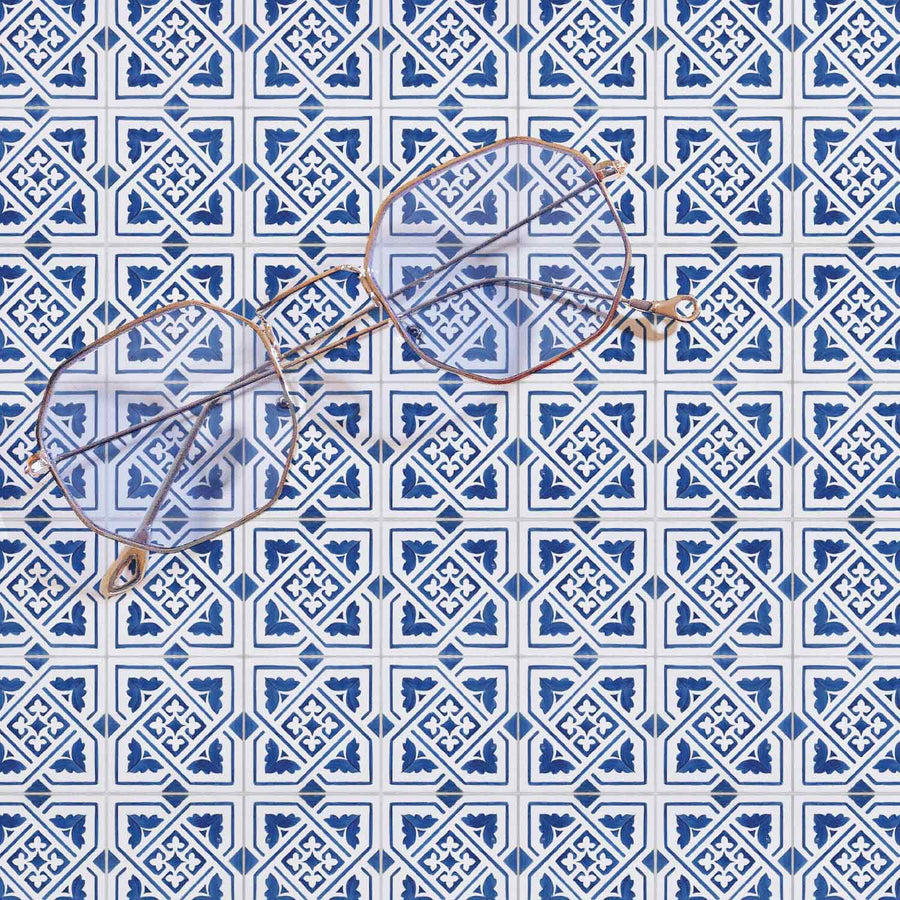 blue portuguese tiles removable wallpaper