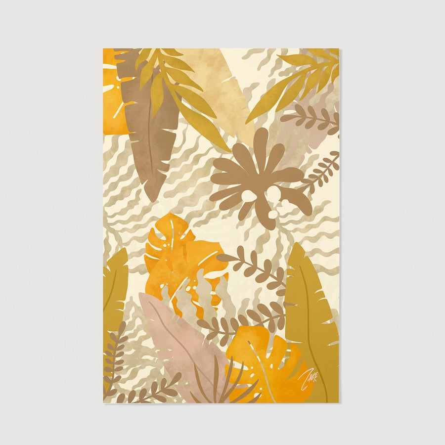 Abstract jungle wall art poster for kid's room