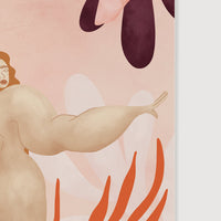 Close up of pink nude wall art poster