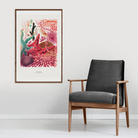 Vibrant color coral reef poster