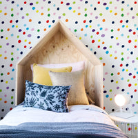 Paint dots removable wallpaper