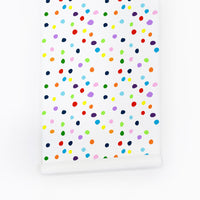 Paint dots removable wallpaper