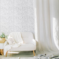 Dalmatian removable wallpaper in black and white