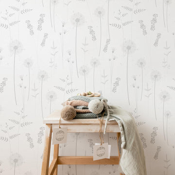 Wildflower removable wallpaper for nursery