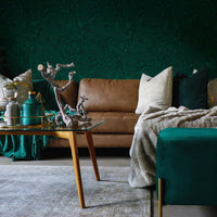 printed emerald green removable wallpaper