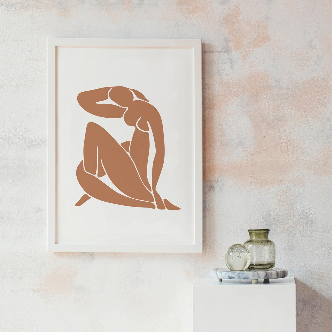 Nude woman silhouette art print