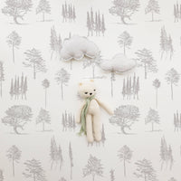 Draw forest vintage temporary wallpaper