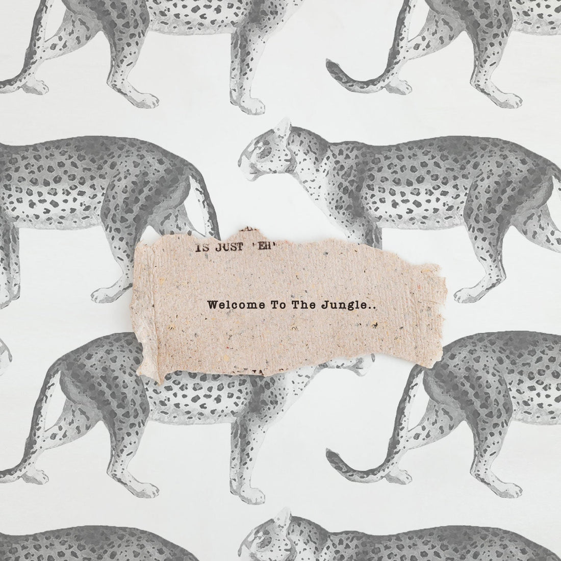 jungle style scandinavian inspired leopard removable wallpaper