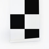 Black checkers removable wallpaper