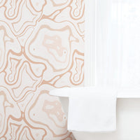 light coral inspired coastal style removable wallpaper