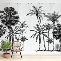 Modern tropical look wall mural
