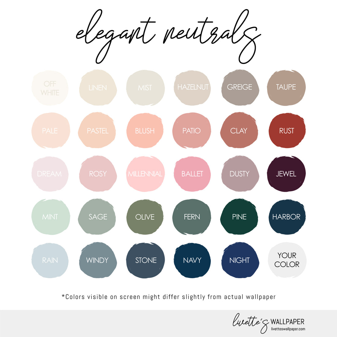 livettes wallpaper elegant neutrals color palette