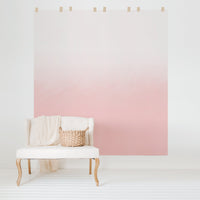 light pink wall mural design for feminine home interior