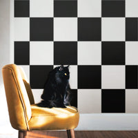 Large checkers design removable wallpaper