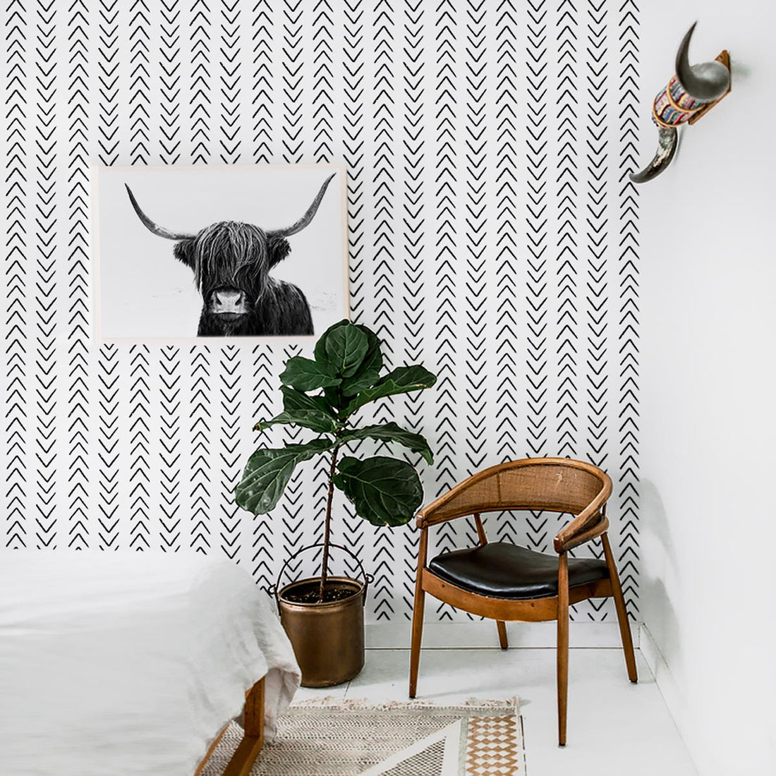 Scandinavian design removable wallpaper