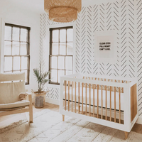 CUSTOM ORDER: BLACK DELICATE HERRINGBONE NURSERY WALLPAPER