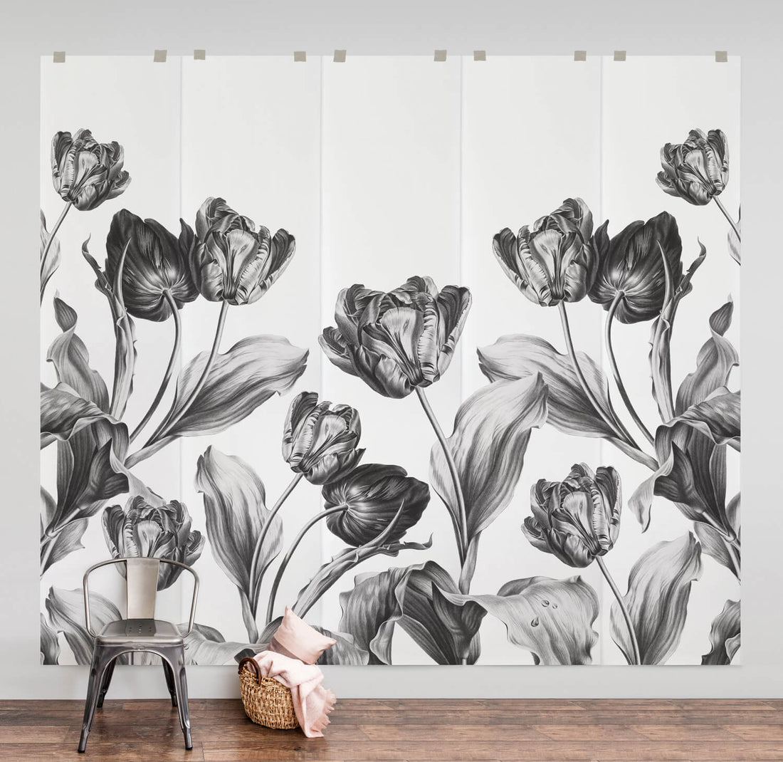 Dutch floral vintage tulips wall mural