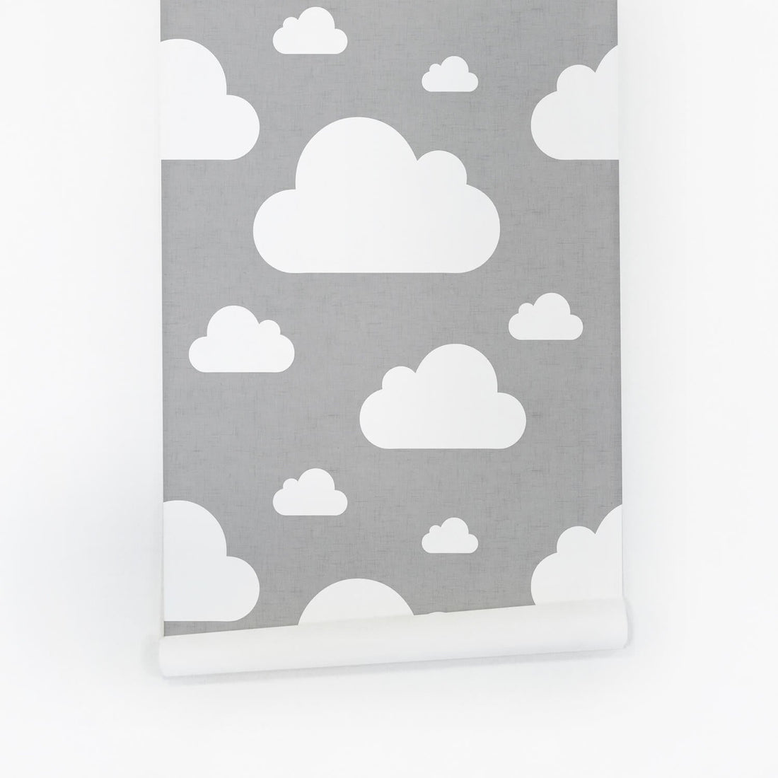 Grey and white clouds removable wallpaper