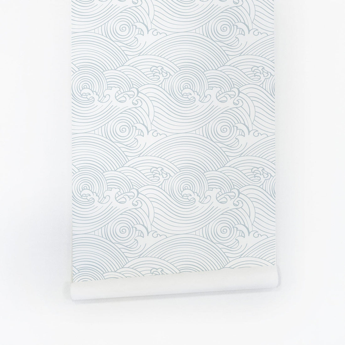 light blue small waves inspired removable wallpaper