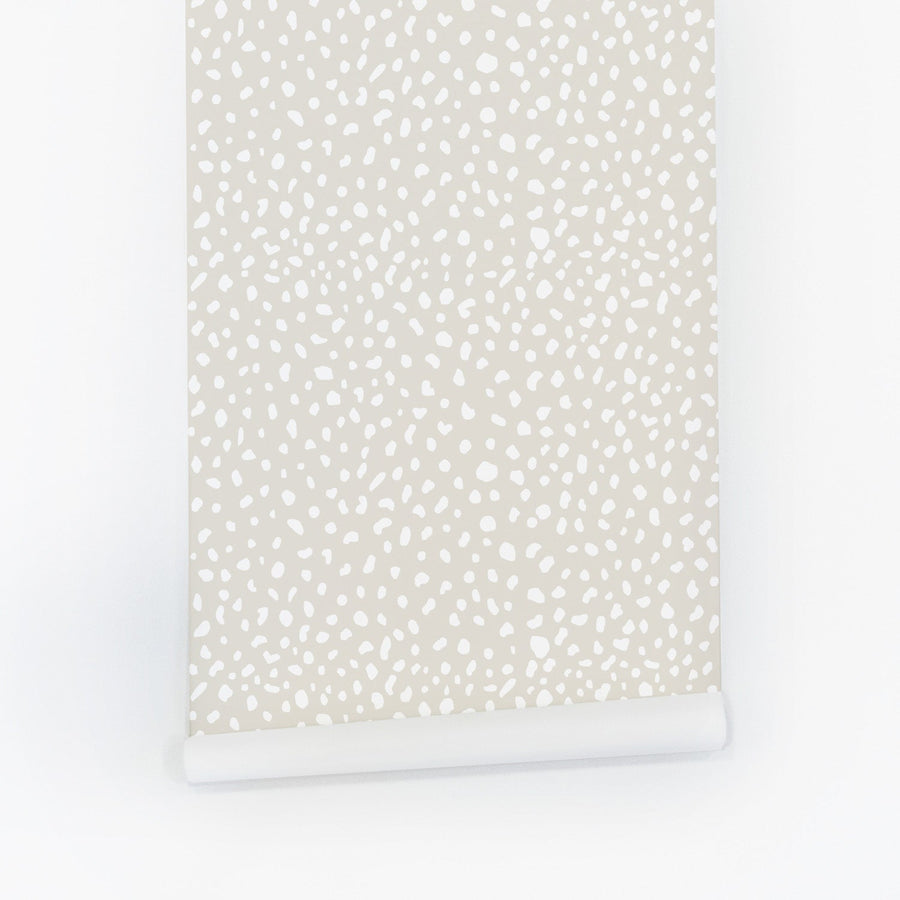 dalmatian spots neutral removable wallpaper design