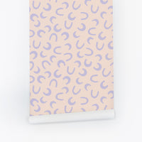 pastel colors horseshoe abstract removable wallpaper design