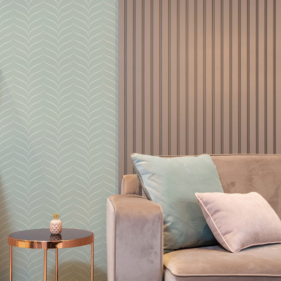 pastel green chevron print wallpaper for living room