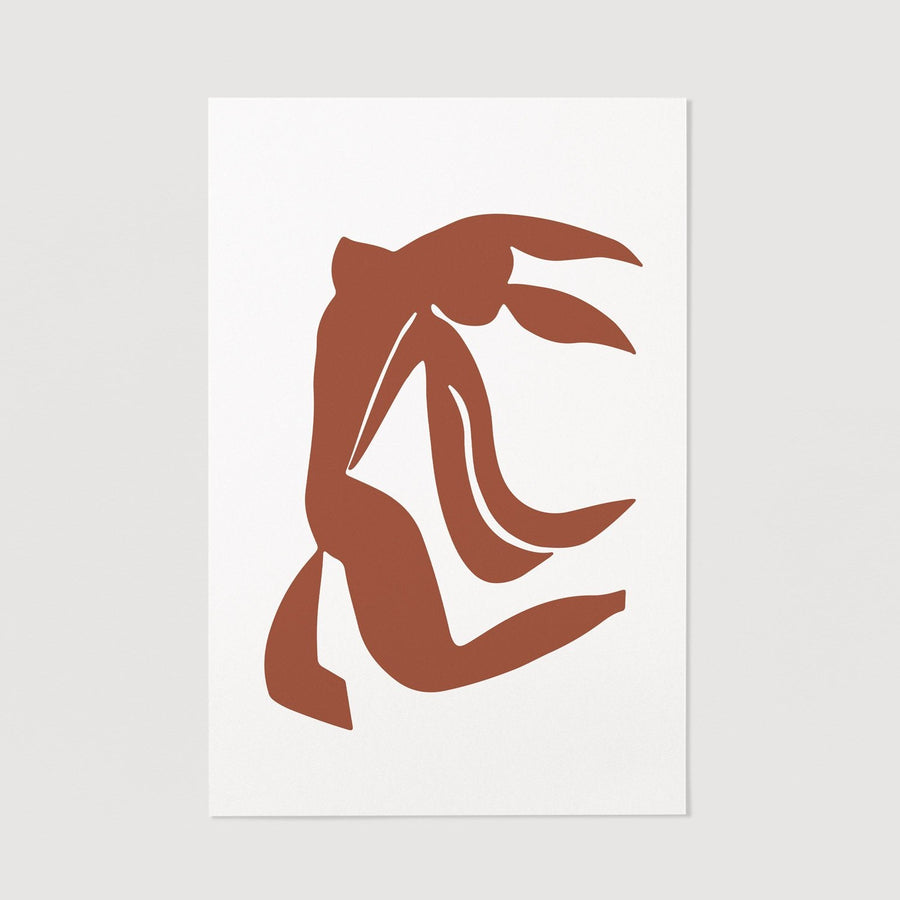 Abstract nude femme print